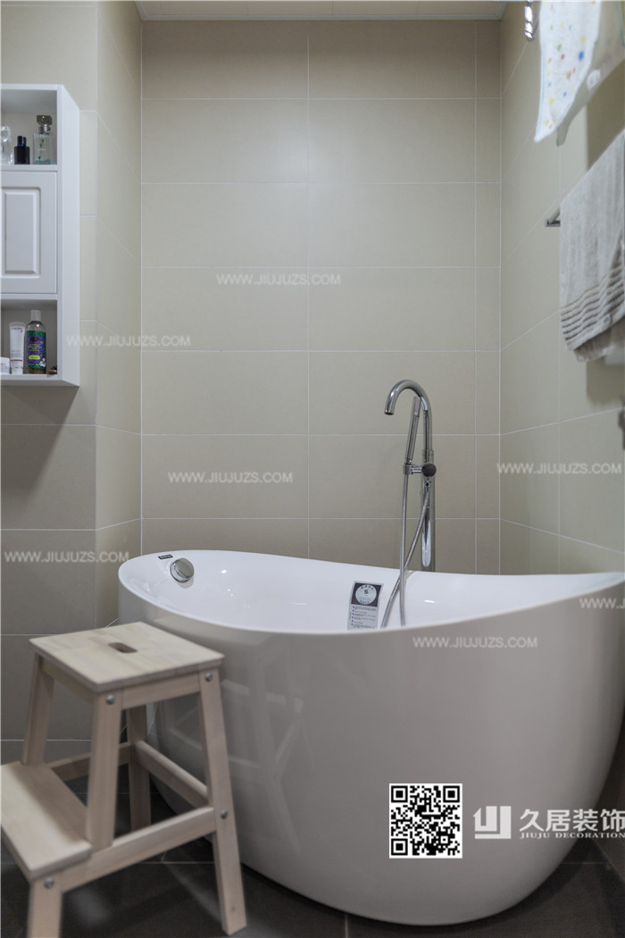卫生间-浴缸-康城国际一品120㎡北欧风格
